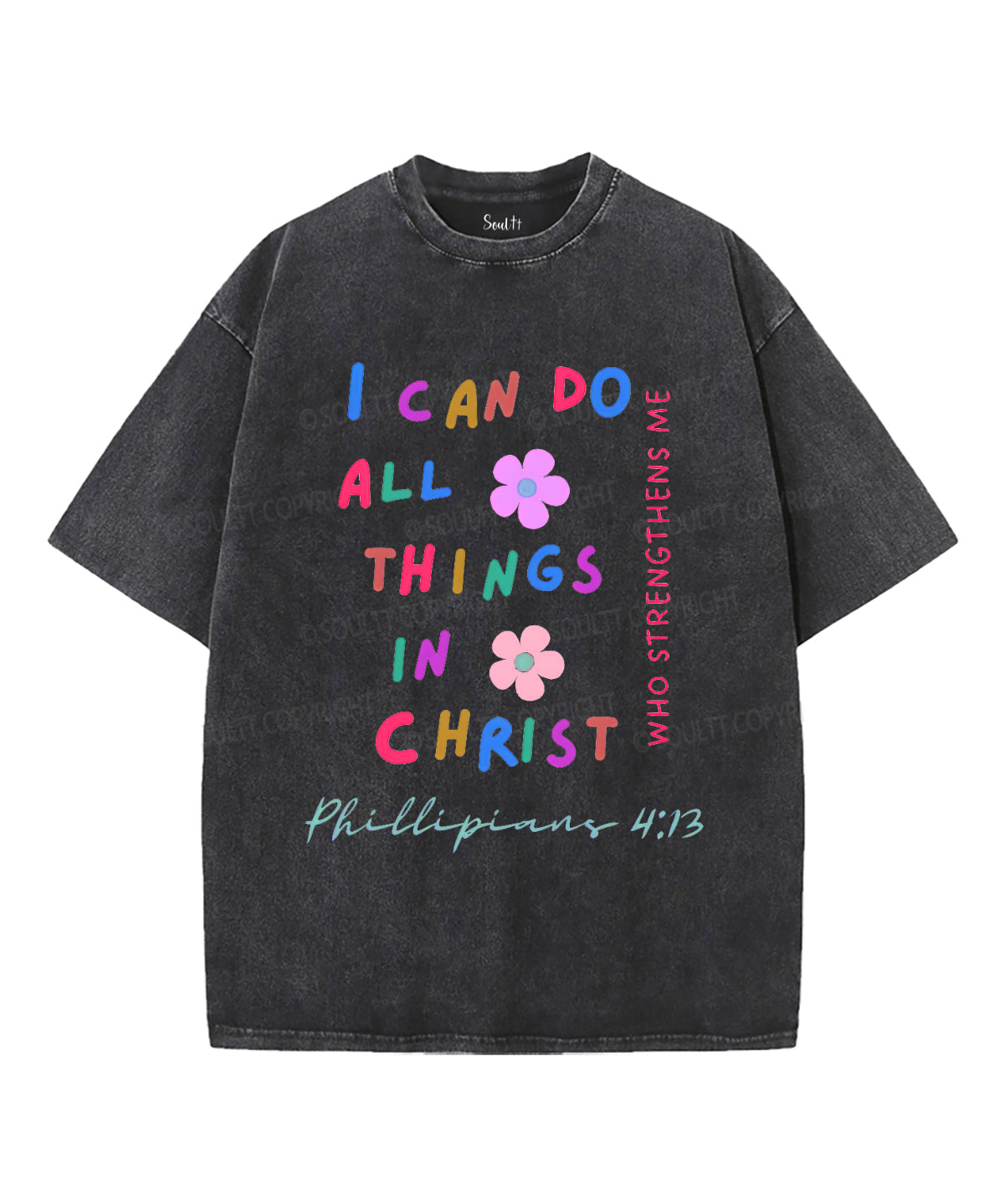 I Can Do All Things Unisex Washed Christian T-shirt Hoodie, Sweatshirt | CiraTrend.com (Image 1)