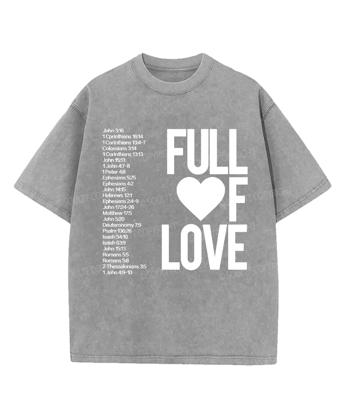 Full Of Love Washed Christian T-shirt Hoodie, Sweatshirt | CiraTrend.com (Image 4)