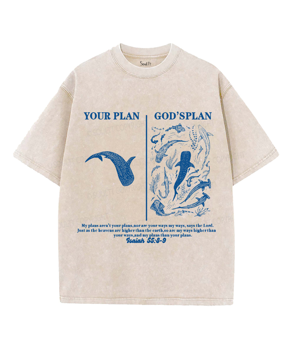 Your PlanÃ¯Â¼Å“God's Plan Unisex Washed Christian T-shirt Hoodie, Sweatshirt | CiraTrend.com (Image 1)