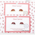 Cz Gold-Dipped Santa Hat Post Earrings