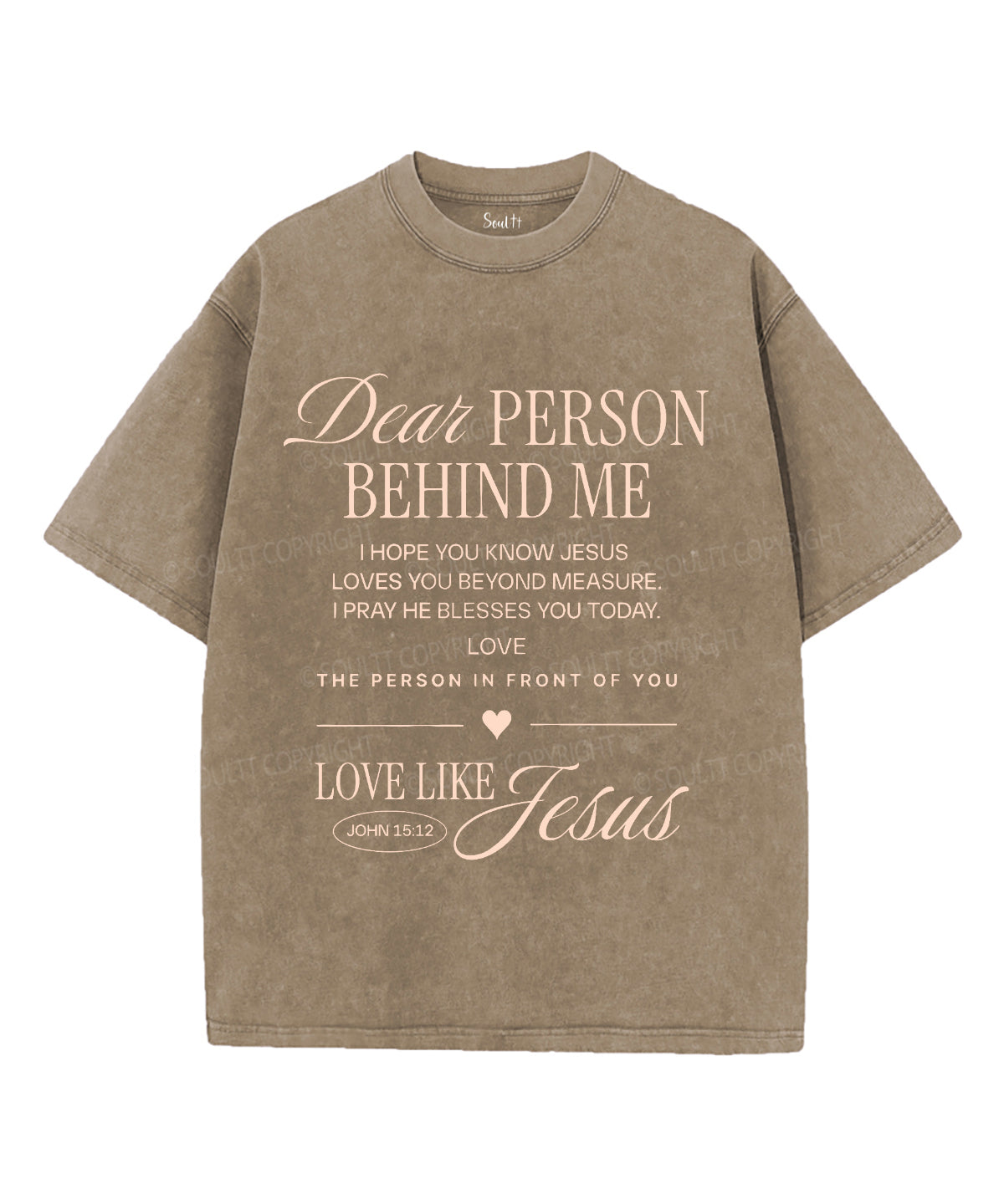 Love Like Jesus Unisex Washed Christian T-shirt Style003 Hoodie, Sweatshirt | CiraTrend.com (Image 4)
