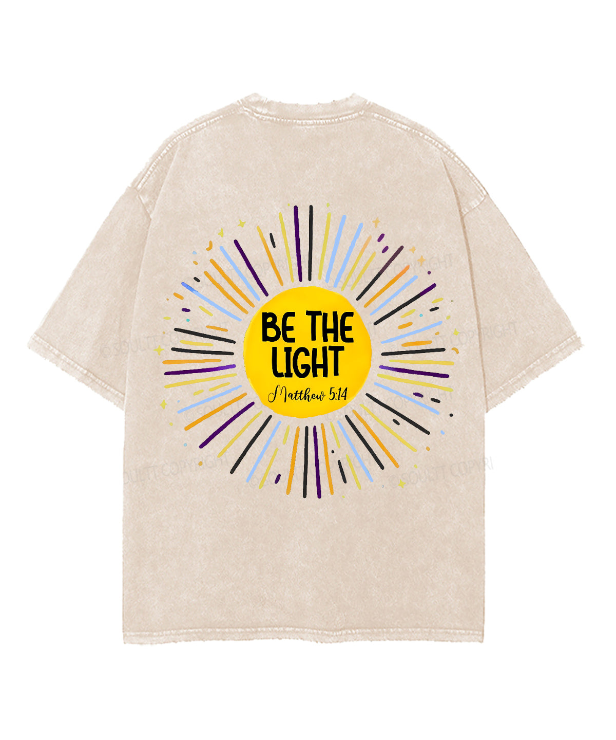 Be The Light Double Sided Unisex Washed Christian T-shirt Style001 Hoodie, Sweatshirt | CiraTrend.com (Image 4)