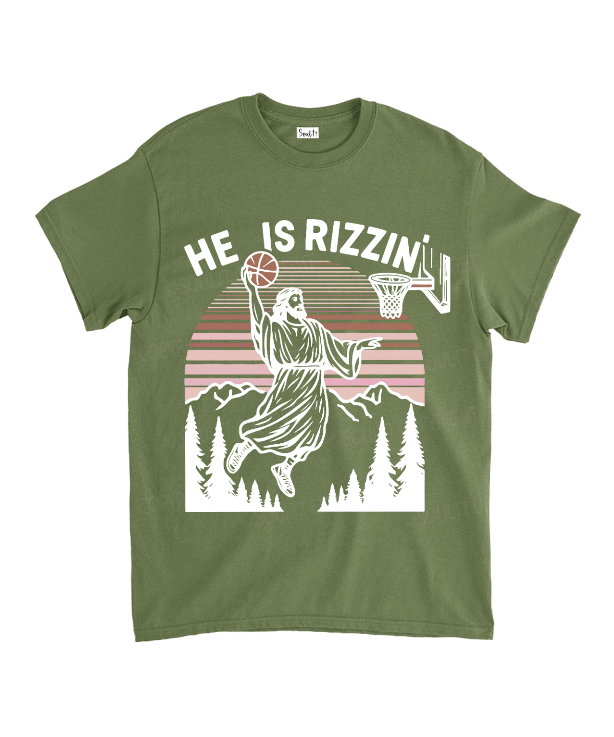 He Is Rizzin' Unisex Cotton Christian T-Shirt Hoodie, Sweatshirt | CiraTrend.com (Image 5)