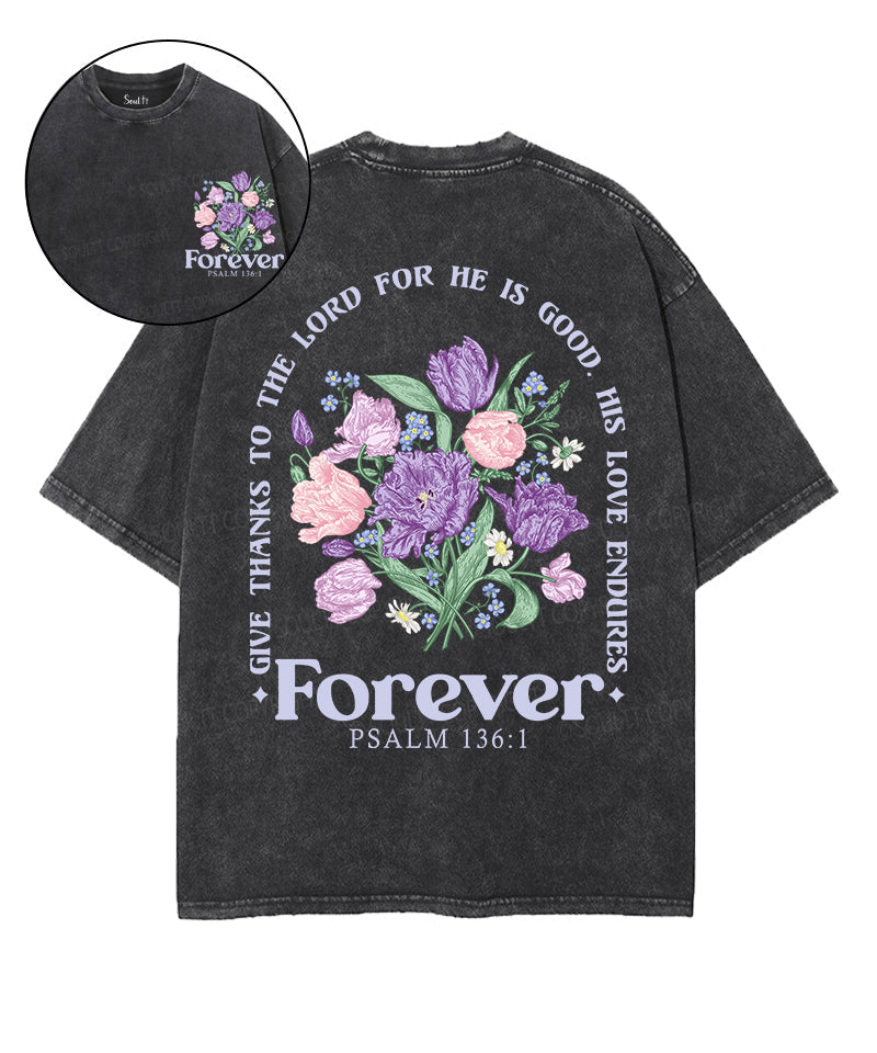 His Love Endures Forever Double Sided Unisex Washed Christian T-shirt Style001 Hoodie, Sweatshirt | CiraTrend.com (Image 1)