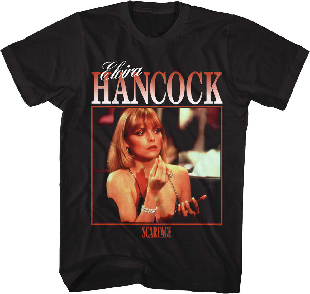 Elvira Hancock Photo Scarface T-Shirt Hoodie, Sweatshirt | CiraTrend.com (Image 1)