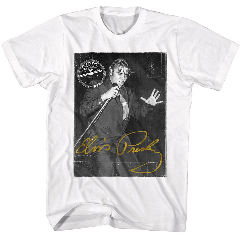 Elvis Presley - Elvis Gold Signature Boyfriend Tee Hoodie, Sweatshirt | CiraTrend.com