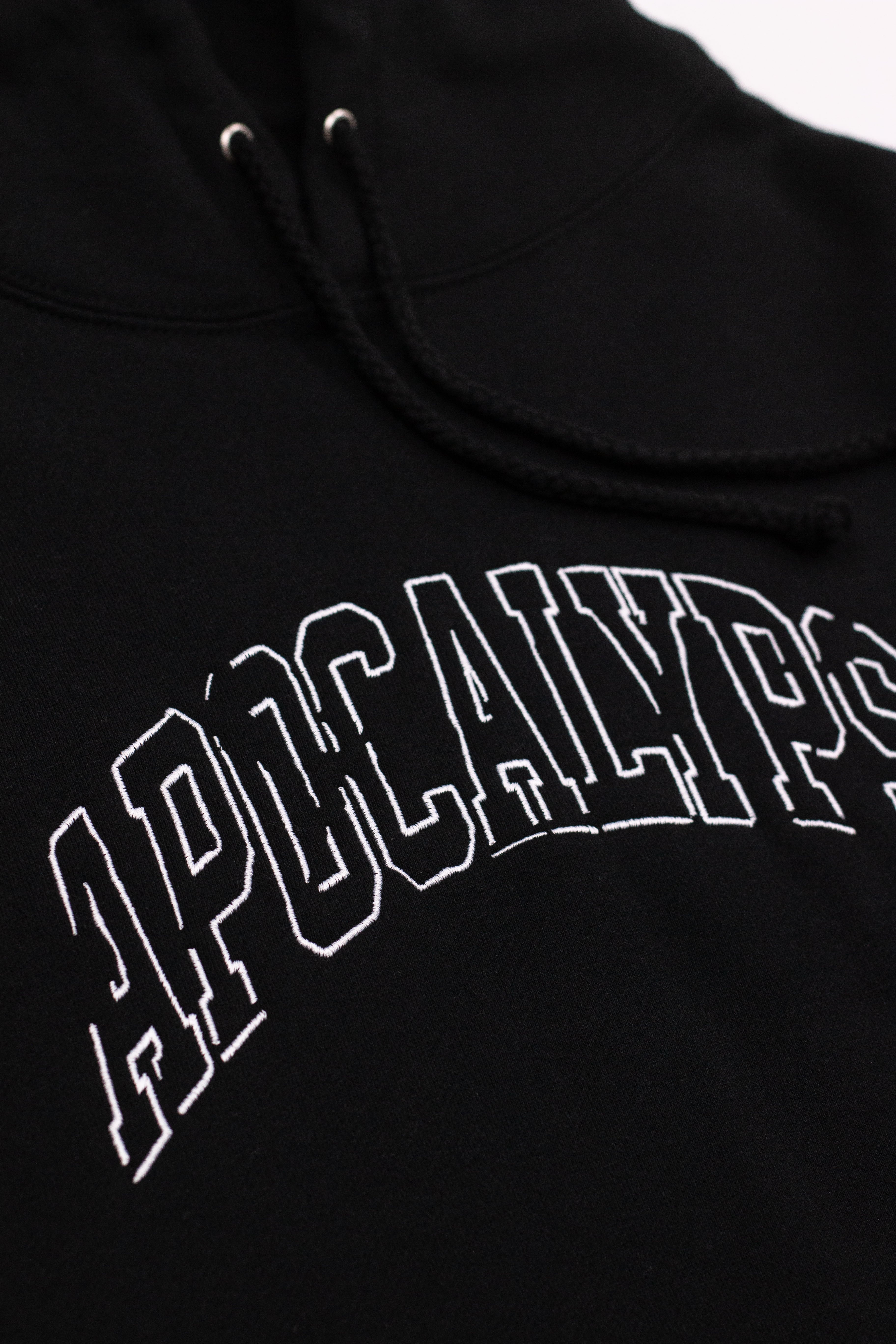 EMBROIDERED APOCALYPSE HOODIE BLACK T-Shirts, Sweatshirt | CiraTrend.com (Image 2)
