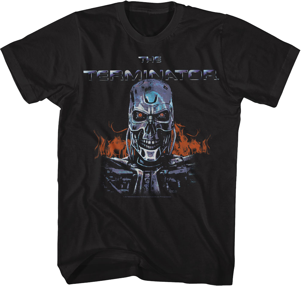 Endoskeleton Flames Terminator T-Shirts, Hoodie, Sweatshirt