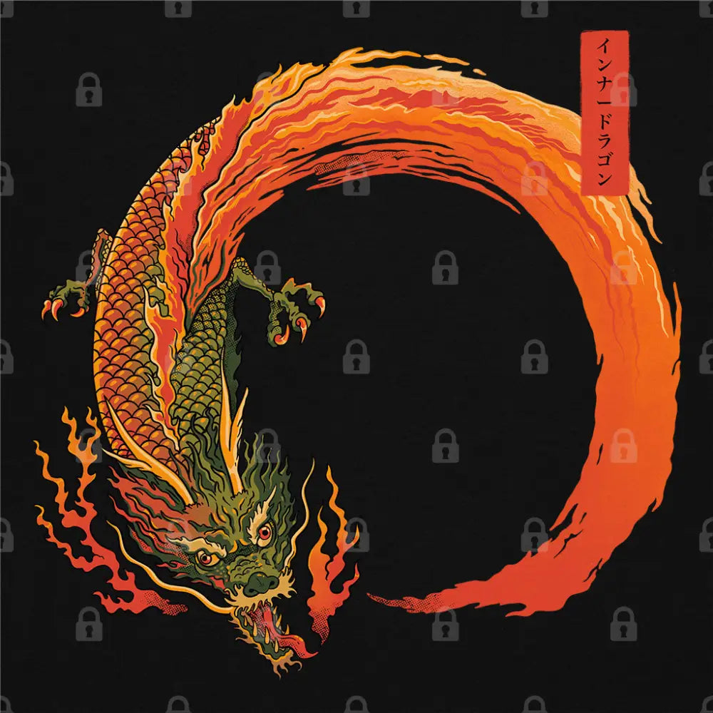 Enso Dragon Fire T-Shirt Hoodie, Sweatshirt | CiraTrend.com (Image 1)