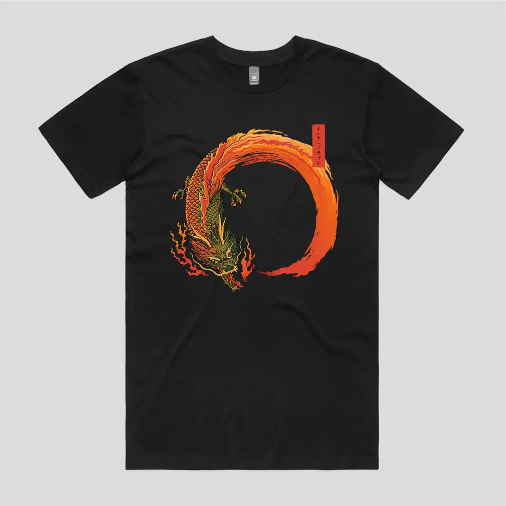 Enso Dragon Fire T-Shirt Hoodie, Sweatshirt | CiraTrend.com (Image 2)
