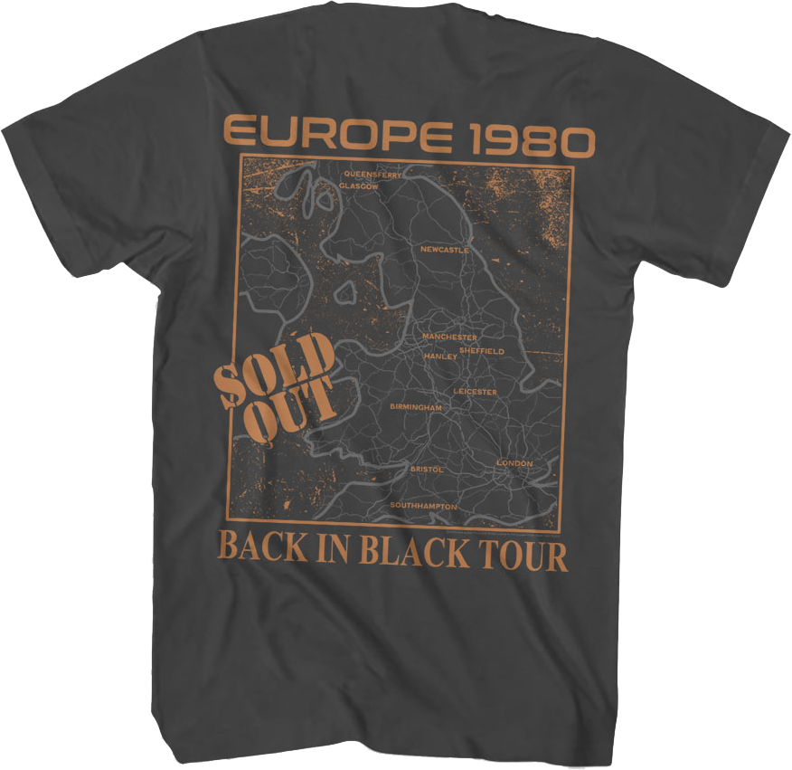 Europe 1980 Back In Black Tour ACDC T-Shirt Hoodie, Sweatshirt | CiraTrend.com (Image 3)