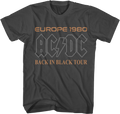 Europe 1980 Back In Black Tour ACDC T-Shirt Hoodie, Sweatshirt | CiraTrend.com (Image 1)