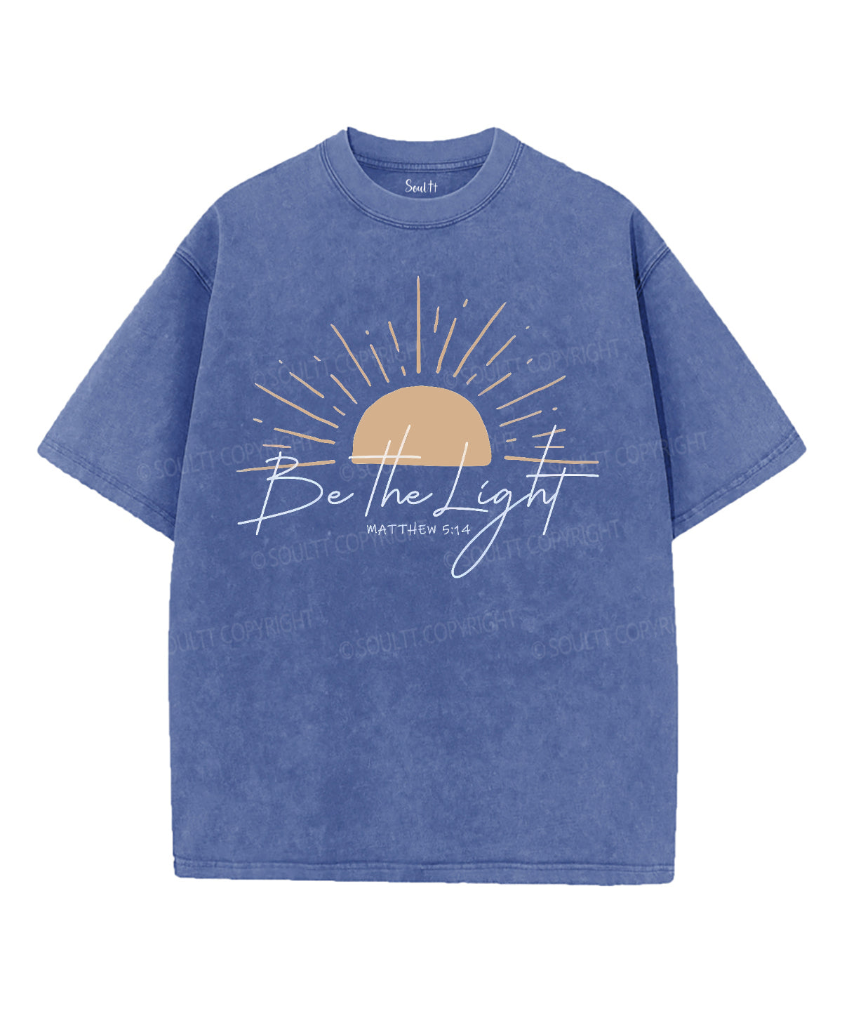 Be The Light Unisex Washed Christian T-shirt Style006 Hoodie, Sweatshirt | CiraTrend.com (Image 2)