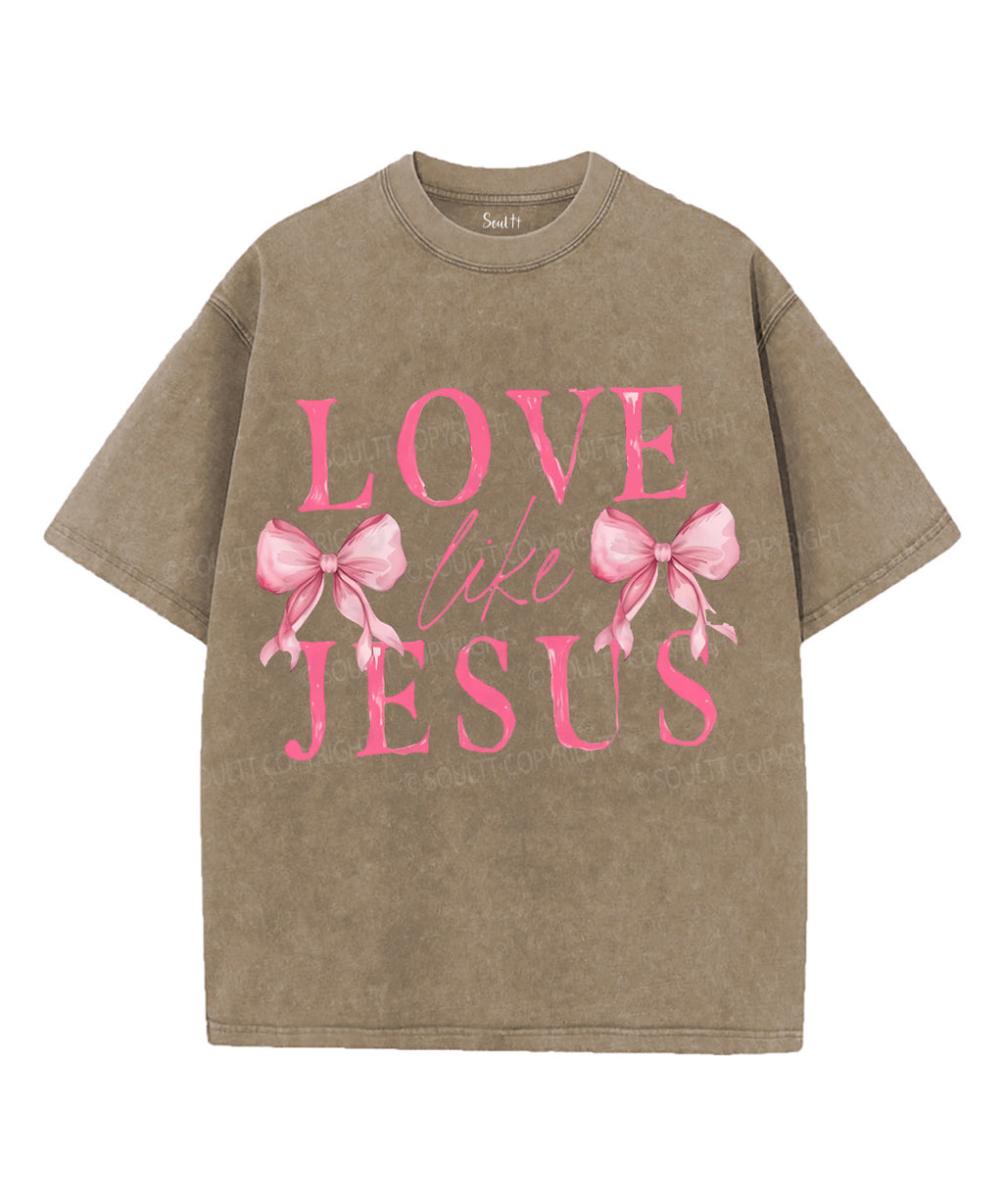 Love Like Jesus Unisex Washed Christian T-shirt Style004 Hoodie, Sweatshirt | CiraTrend.com (Image 5)