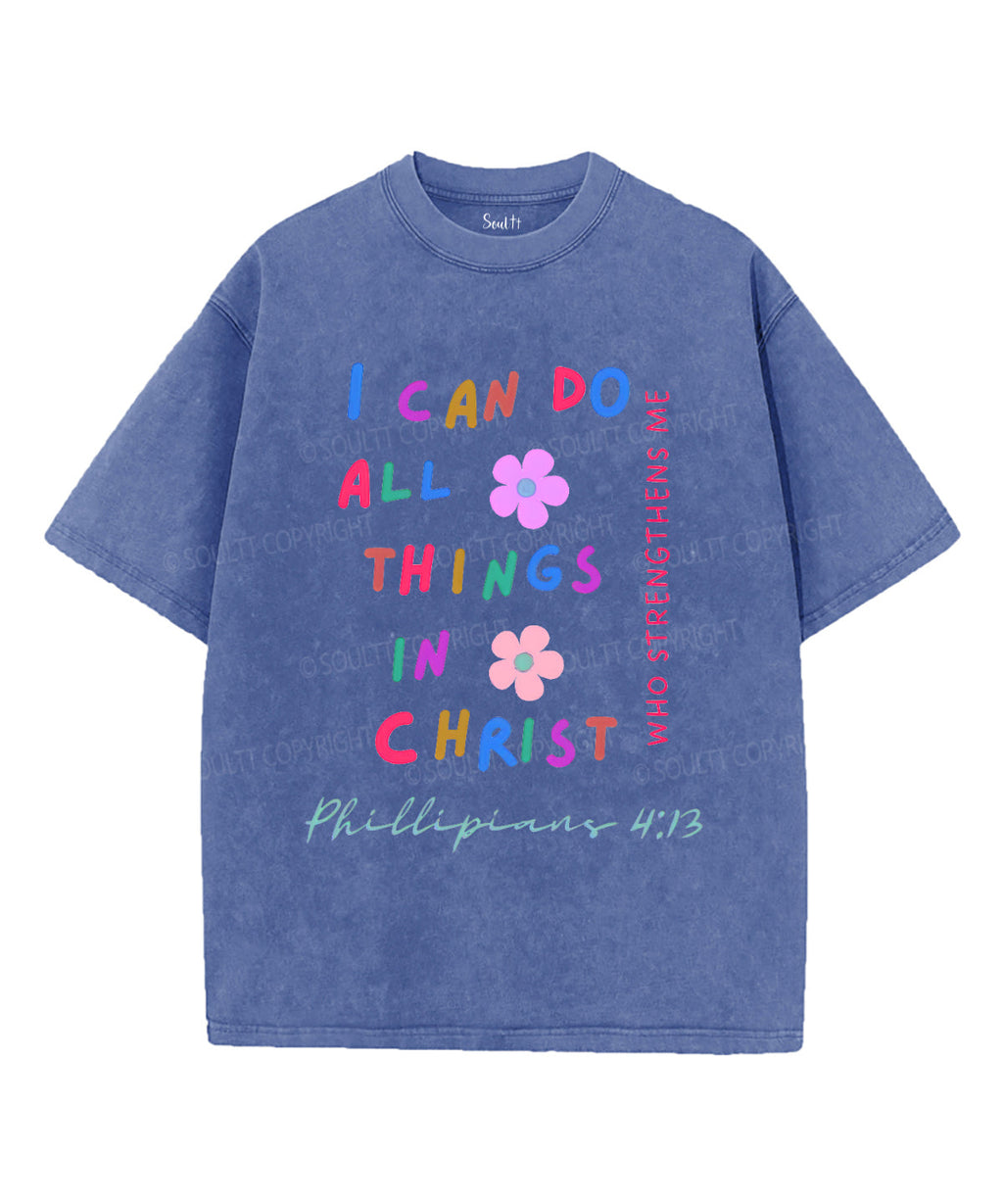 I Can Do All Things Unisex Washed Christian T-shirt Hoodie, Sweatshirt | CiraTrend.com (Image 3)