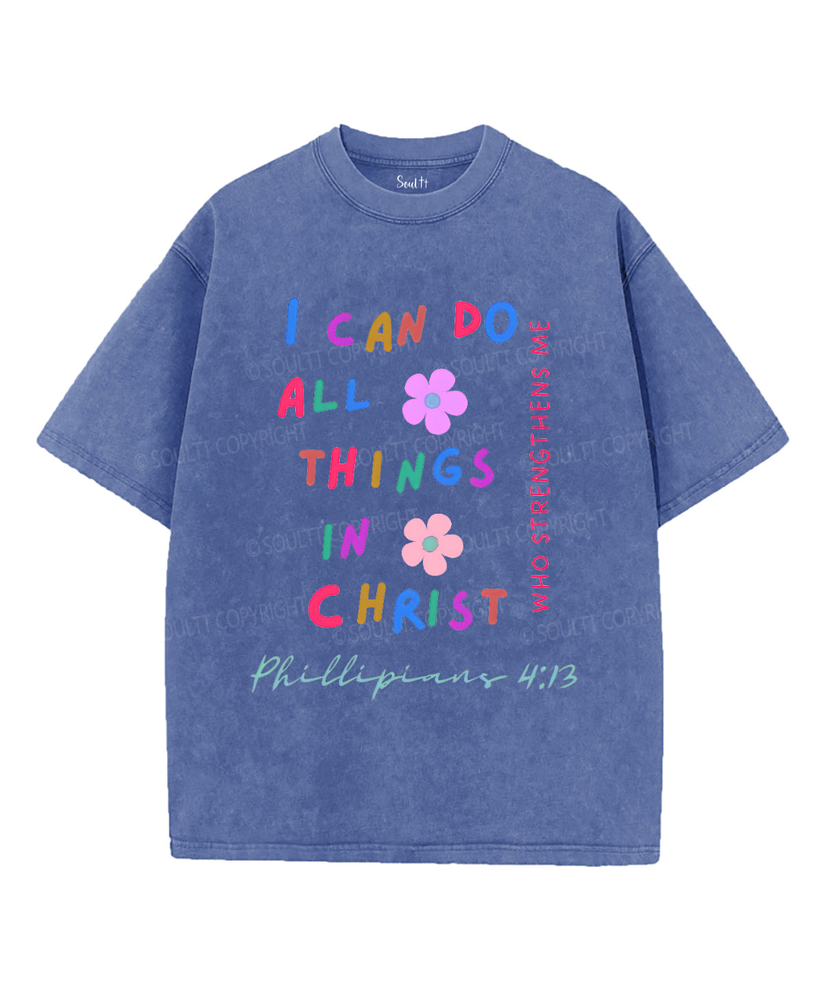 I Can Do All Things Unisex Washed Christian T-shirt Hoodie, Sweatshirt | CiraTrend.com (Image 3)