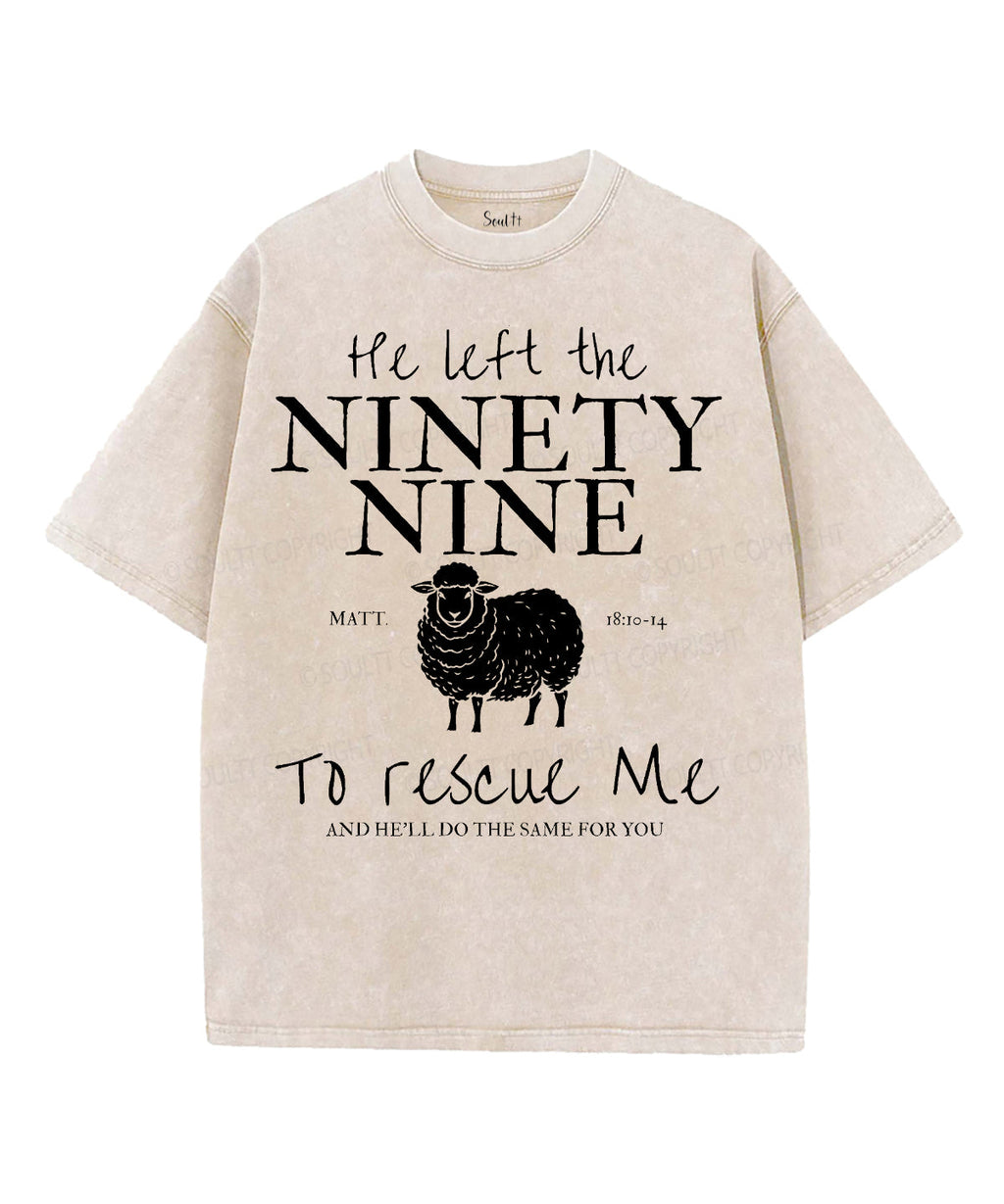 Ninety Nine Unisex Washed Christian T-shirt Hoodie, Sweatshirt | CiraTrend.com (Image 3)