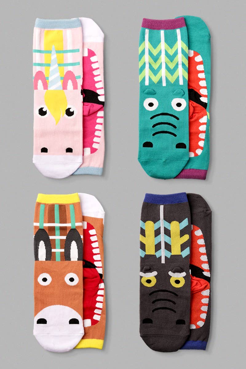 Women's Animal Friends Cotton Blend Crew Socks.
