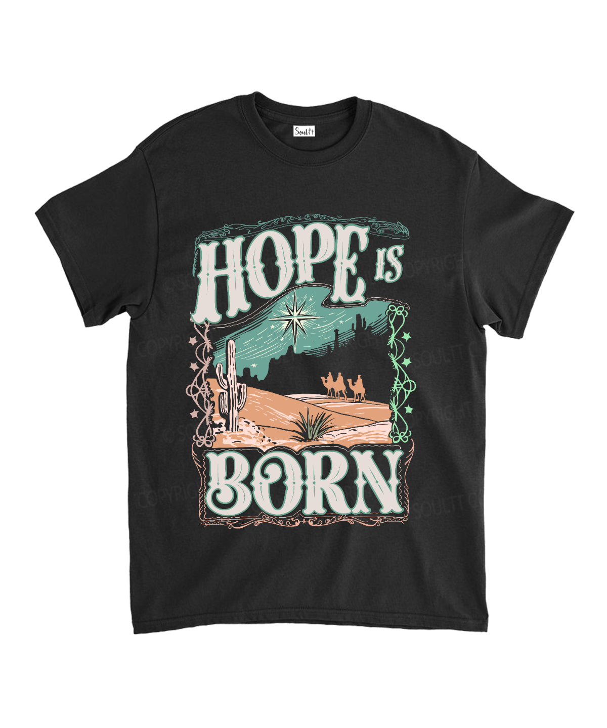 Hope Is Born Unisex Cotton Christian T-Shirt Hoodie, Sweatshirt | CiraTrend.com (Image 1)