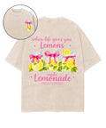 When life gives you Lemons Double Sided Unisex Washed Christian T-shirt Hoodie, Sweatshirt | CiraTrend.com (Image 1)