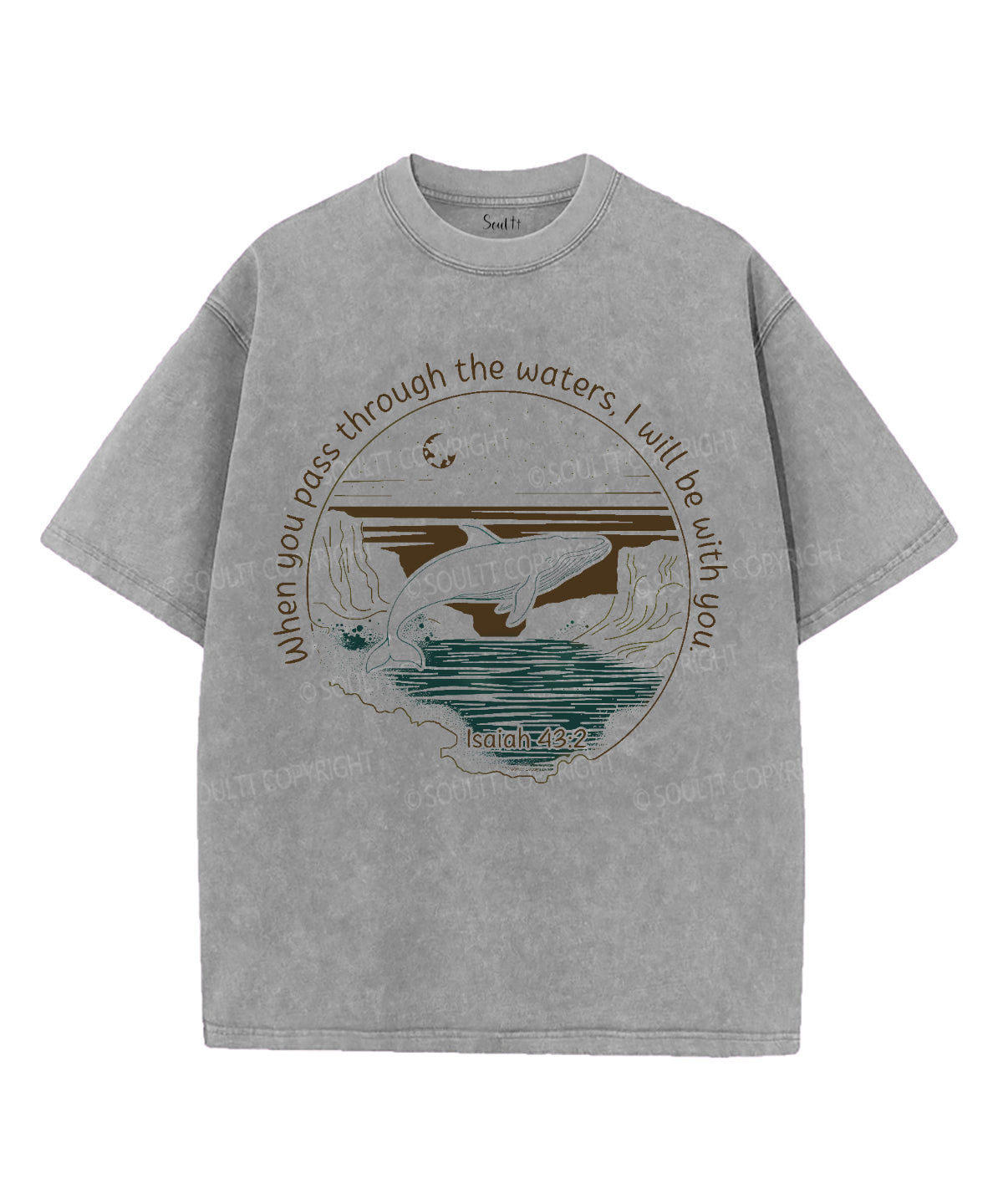 I Will Be With You Unisex Washed Christian T-shirt Style002 Hoodie, Sweatshirt | CiraTrend.com (Image 3)