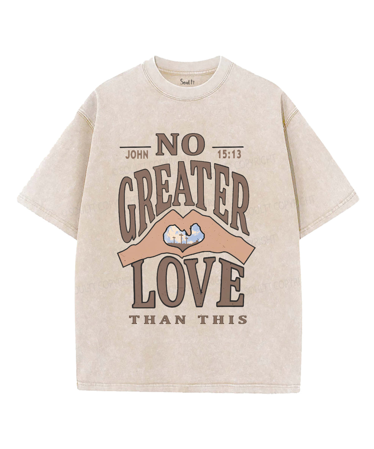 No Greater Love Unisex Washed Christian T-shirt Style002 Hoodie, Sweatshirt | CiraTrend.com (Image 4)