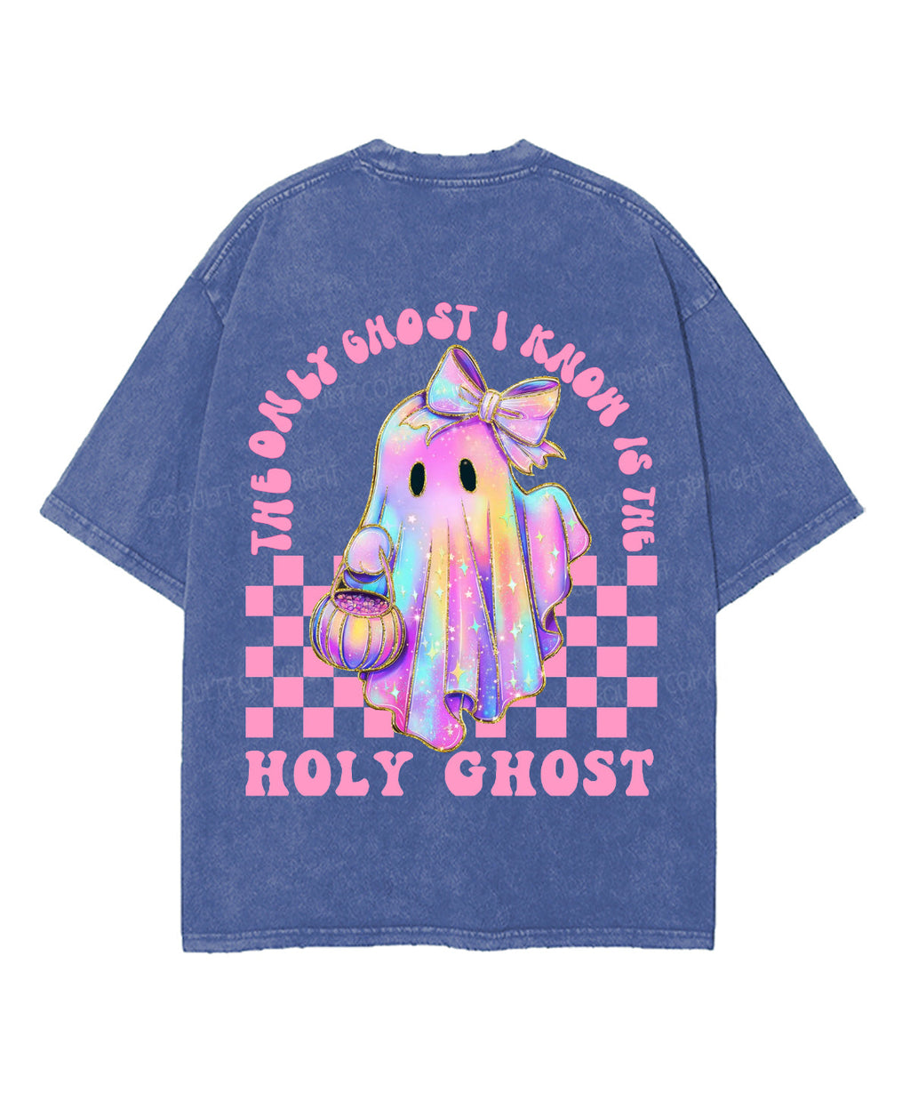 Halloween Holy Ghost Double Sided Unisex Washed Christian T-shirt Style003 Hoodie, Sweatshirt | CiraTrend.com (Image 5)