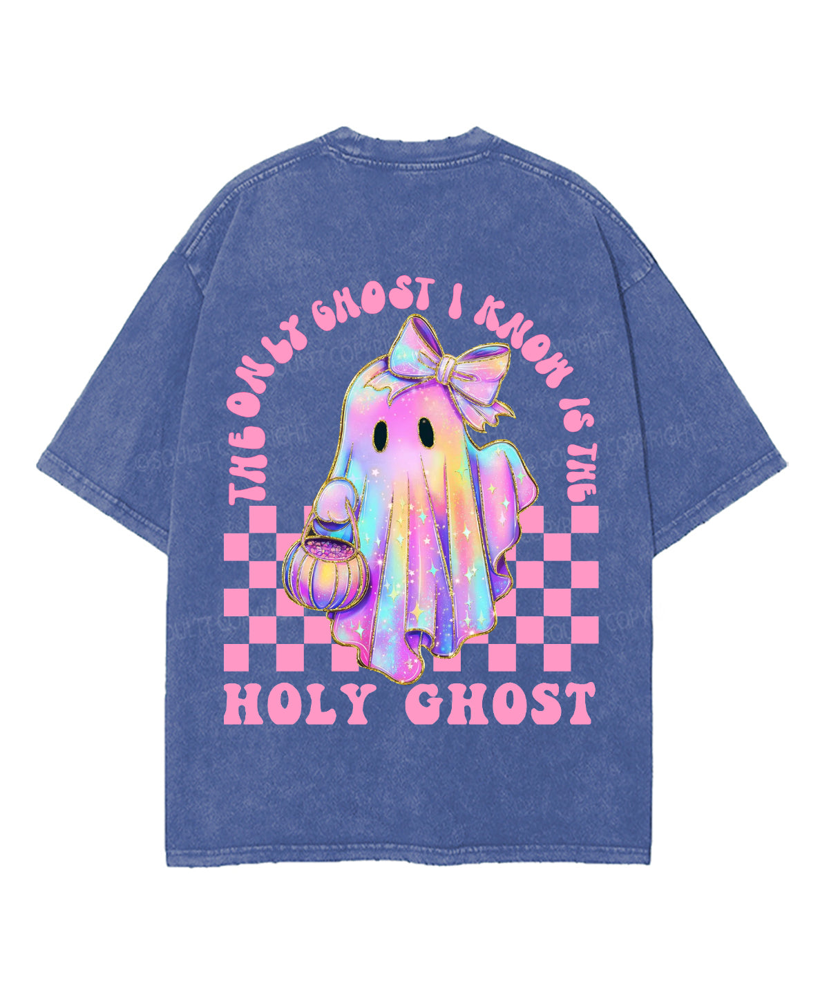 Halloween Holy Ghost Double Sided Unisex Washed Christian T-shirt Style003 Hoodie, Sweatshirt | CiraTrend.com (Image 5)