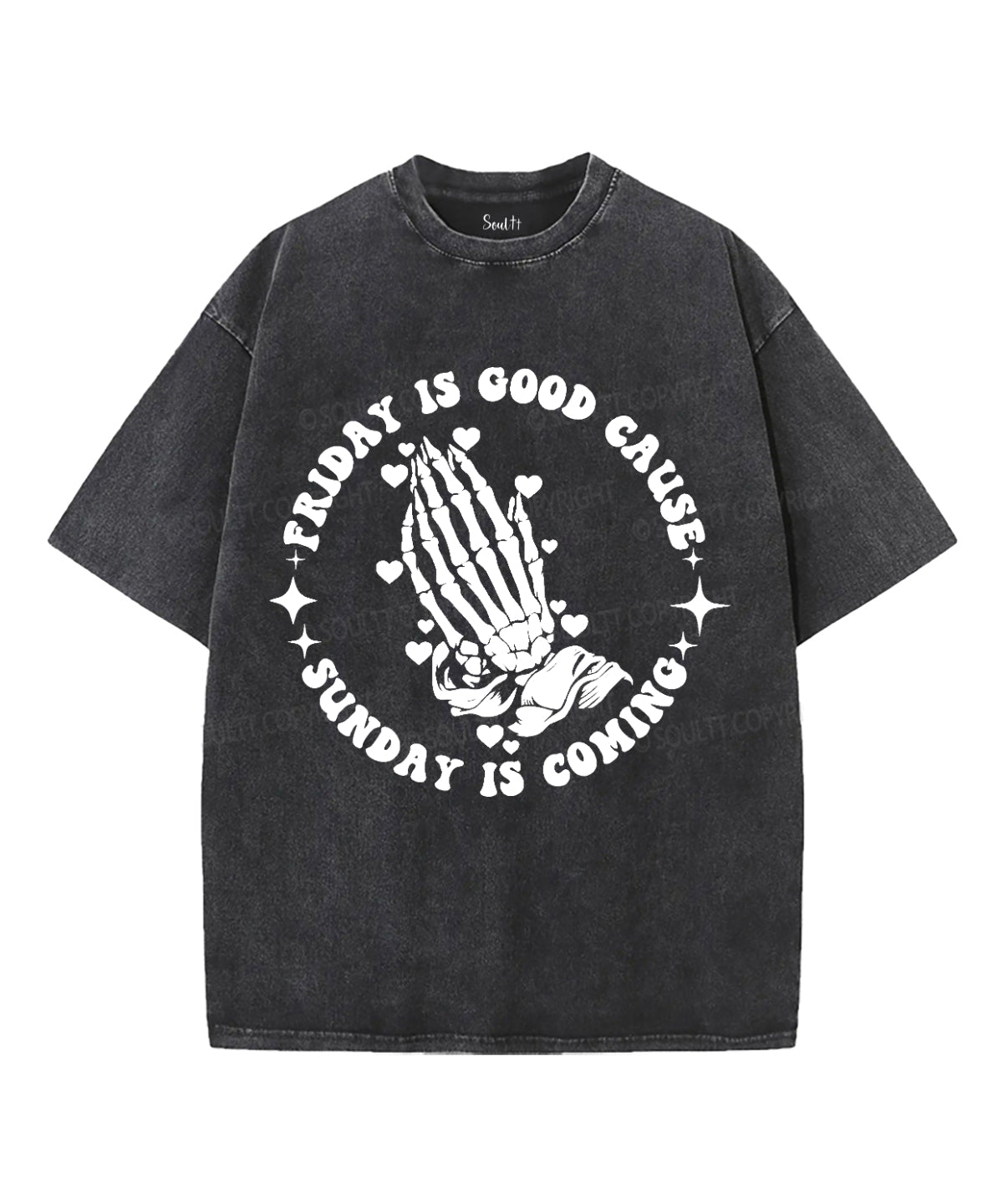 Sunday Is Caming Unisex Washed Christian T-shirt Hoodie, Sweatshirt | CiraTrend.com (Image 1)