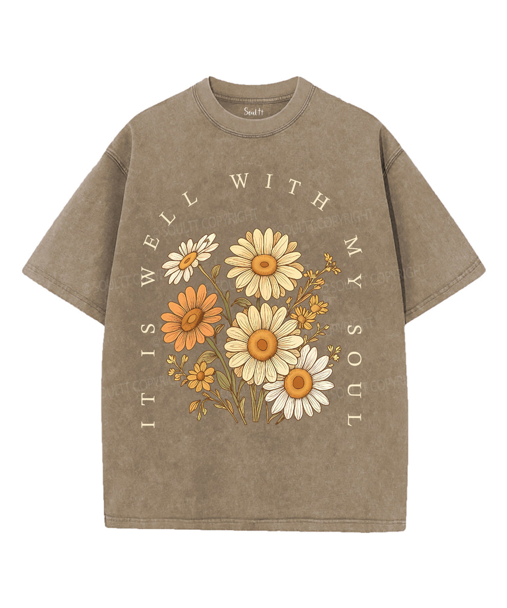 It Is Well With My Soul Unisex Washed Christian T-shirt Style016 Hoodie, Sweatshirt | CiraTrend.com (Image 4)