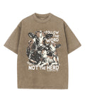 Follow The Word Not The Herd Unisex Washed Christian T-shirt Hoodie, Sweatshirt | CiraTrend.com (Image 1)