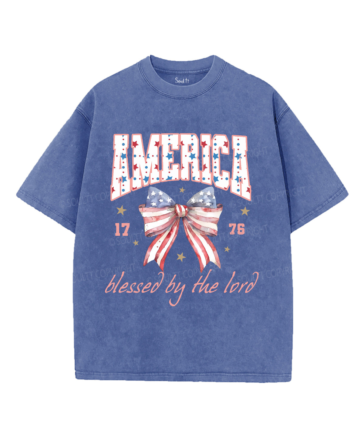 America Blessed By The Lord Unisex Washed Christian T-shirt Hoodie, Sweatshirt | CiraTrend.com (Image 3)