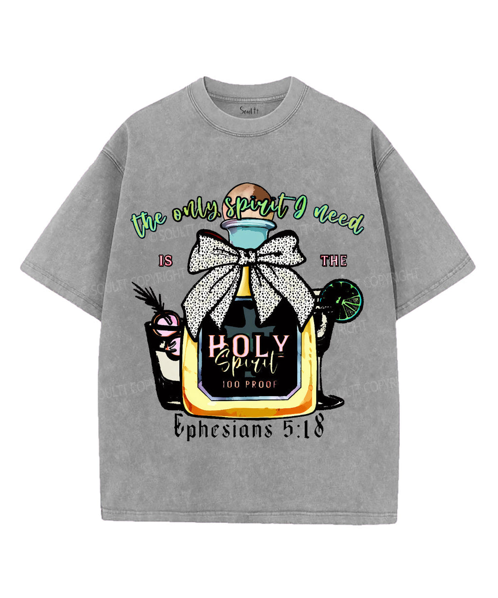 The Only Spirit Unisex Washed Christian T-shirt Hoodie, Sweatshirt | CiraTrend.com (Image 3)