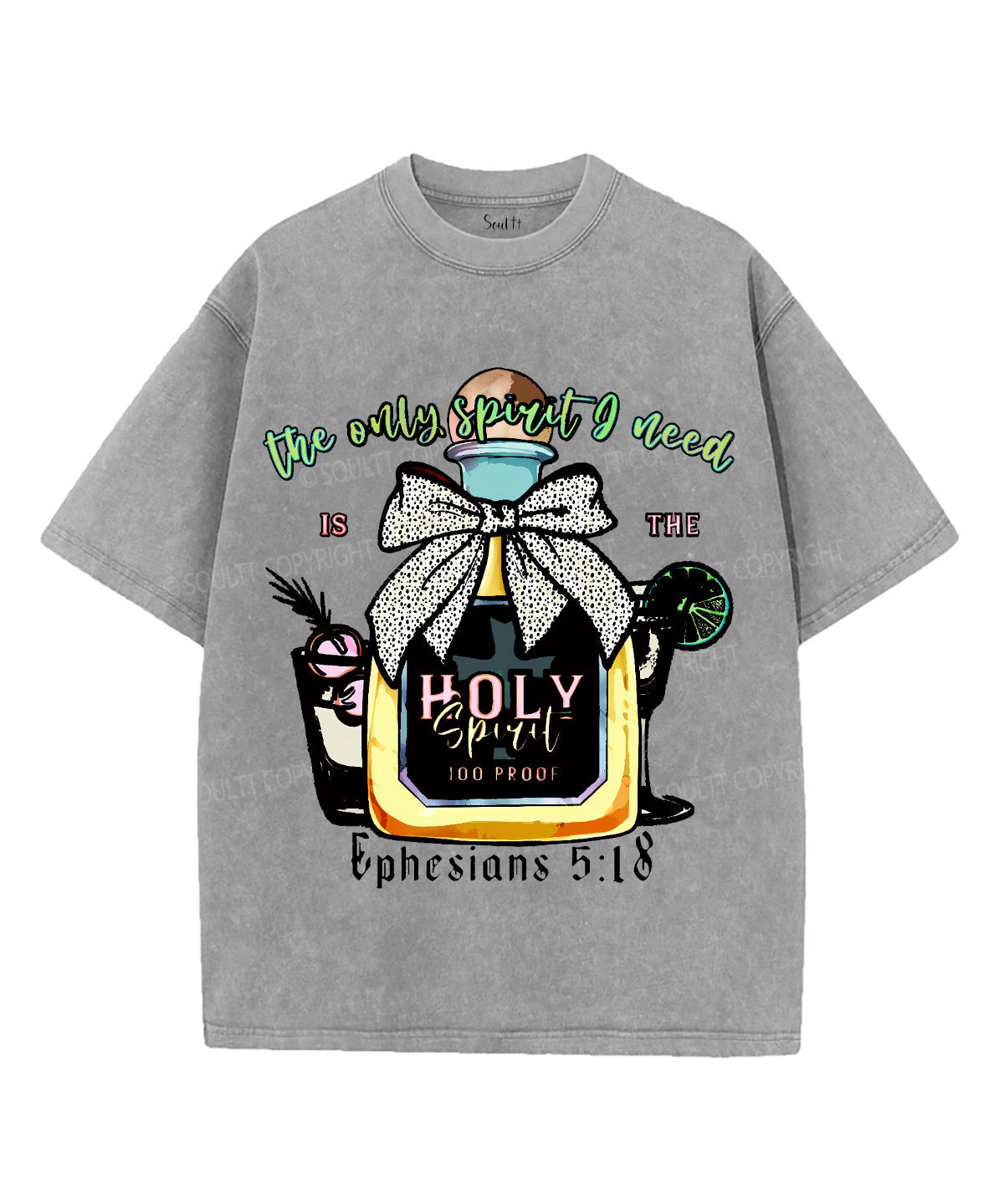 The Only Spirit Unisex Washed Christian T-shirt Hoodie, Sweatshirt | CiraTrend.com (Image 3)