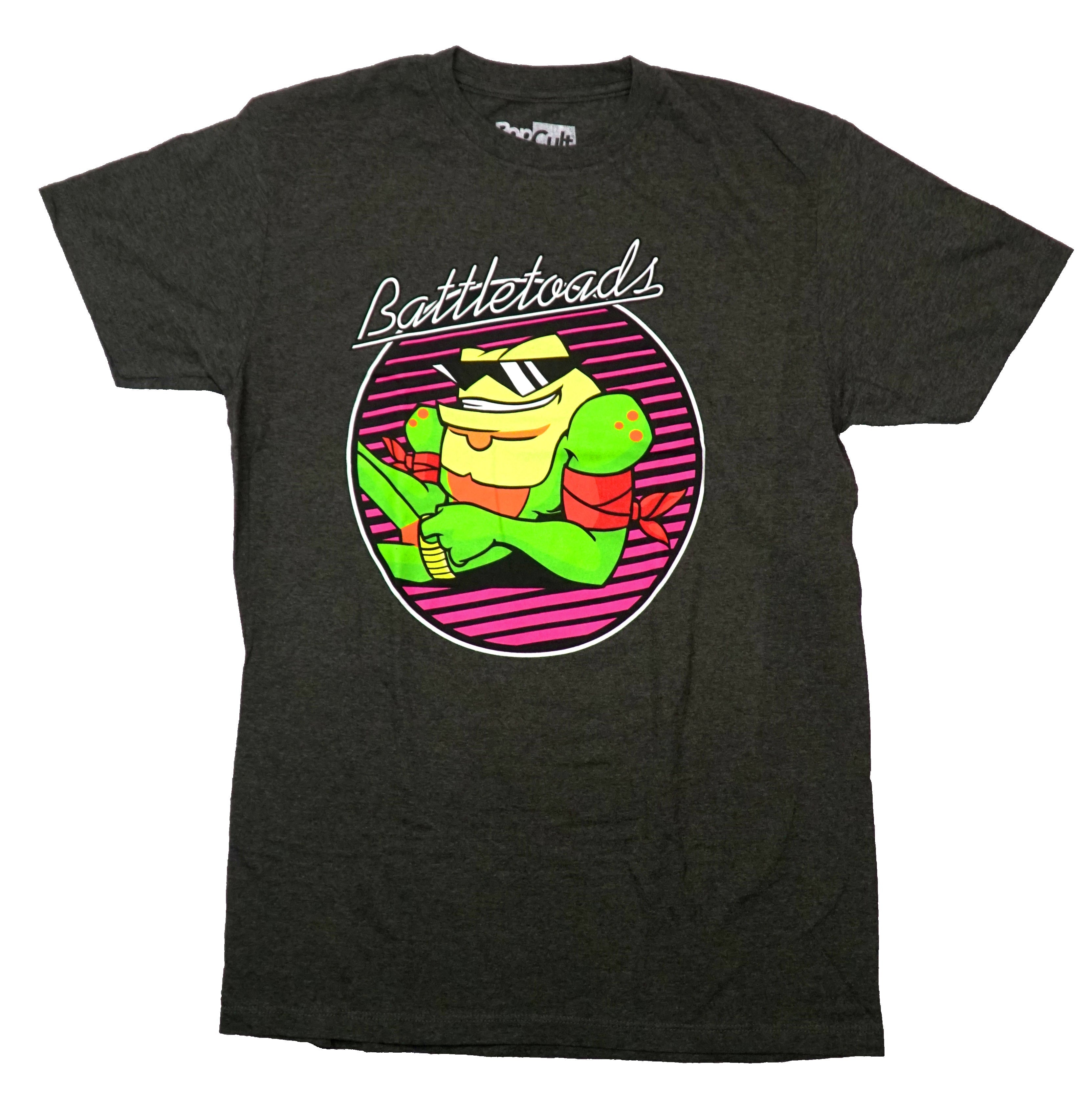 Battletoads Mens T-Shirt - Rash Wearing Shades In Circle Hoodie, Sweatshirt | CiraTrend.com