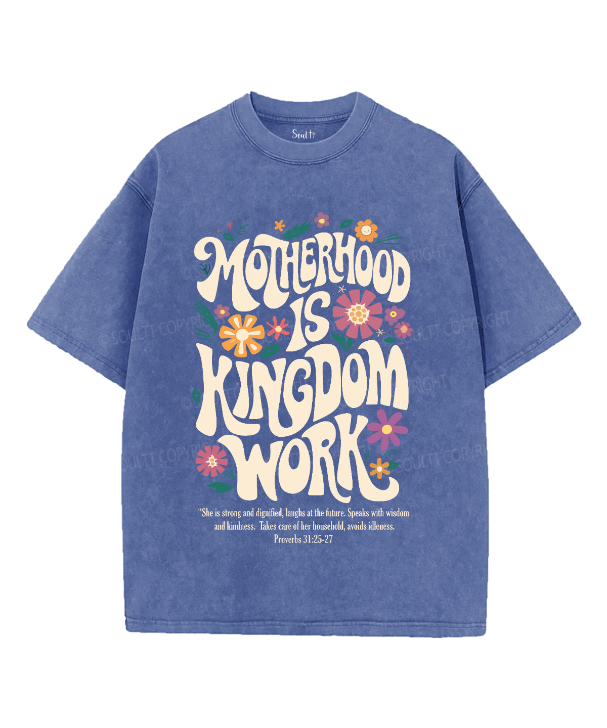 Motherhood Is Kingdom Work Unisex Washed Christian T-shirt Style003 Hoodie, Sweatshirt | CiraTrend.com (Image 4)