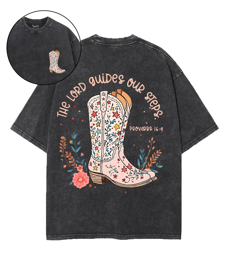 The Lord Guides Double Sided Unisex Washed Christian T-shirt Hoodie, Sweatshirt | CiraTrend.com (Image 1)