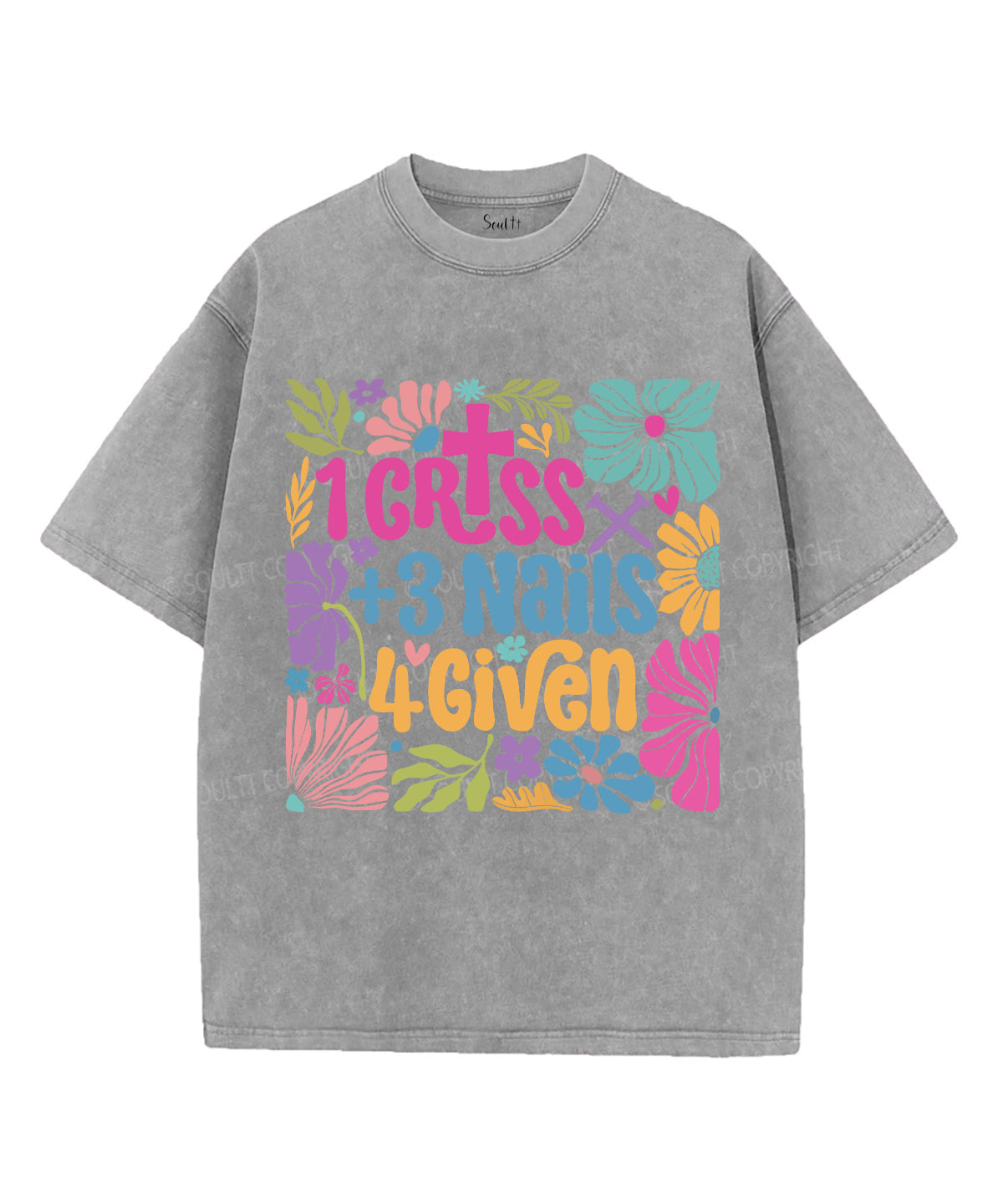 1 Cross + 3 Nails 4Given Unisex Washed Christian T-shirt Style001 Hoodie, Sweatshirt | CiraTrend.com (Image 2)