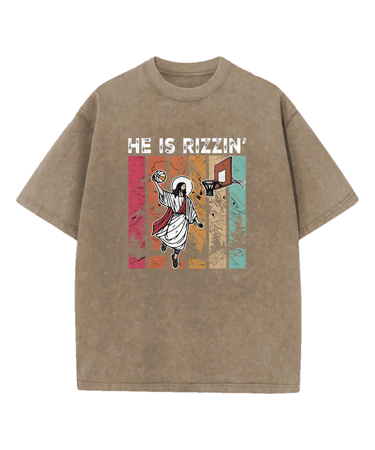 He is Rizzin' Washed Christian T-shirt Hoodie, Sweatshirt | CiraTrend.com (Image 5)