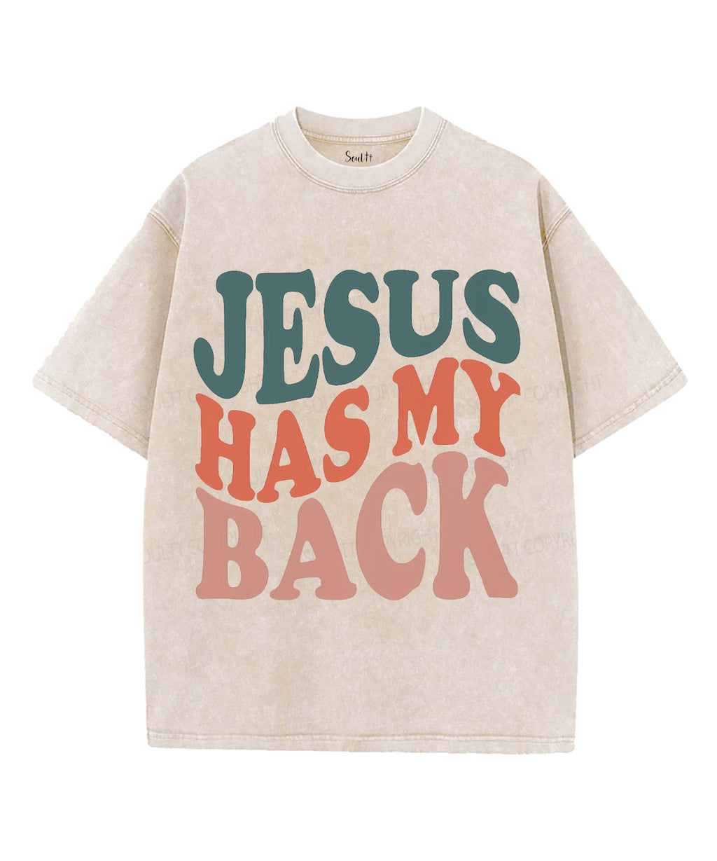 Jesus Has My Back Unisex Washed Christian T-shirt Style001 Hoodie, Sweatshirt | CiraTrend.com (Image 1)