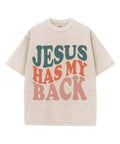 Jesus Has My Back Unisex Washed Christian T-shirt Style001 Hoodie, Sweatshirt | CiraTrend.com (Image 1)