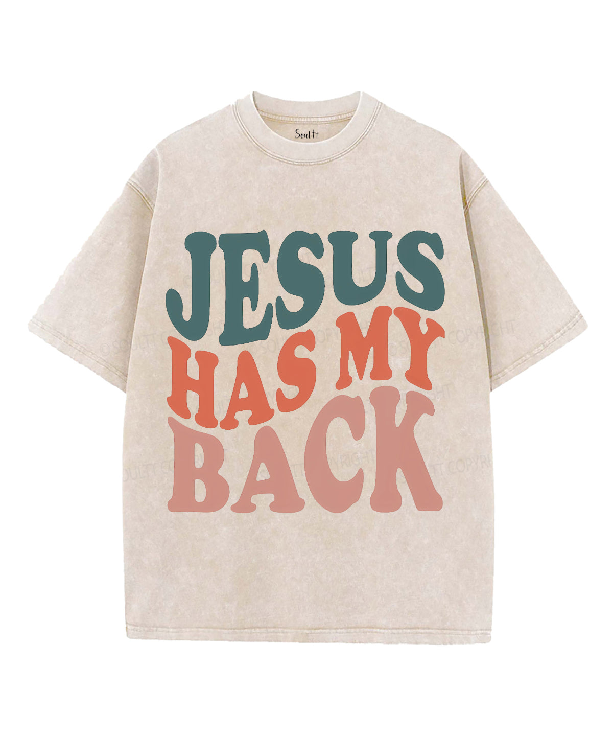 Jesus Has My Back Unisex Washed Christian T-shirt Style001 Hoodie, Sweatshirt | CiraTrend.com (Image 1)