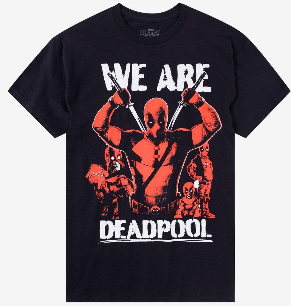 Deadpool & Wolverine Mens T-Shirt - We Are Deadpool Red Group Sketch Logo Back Hoodie, Sweatshirt | CiraTrend.com (Image 1)