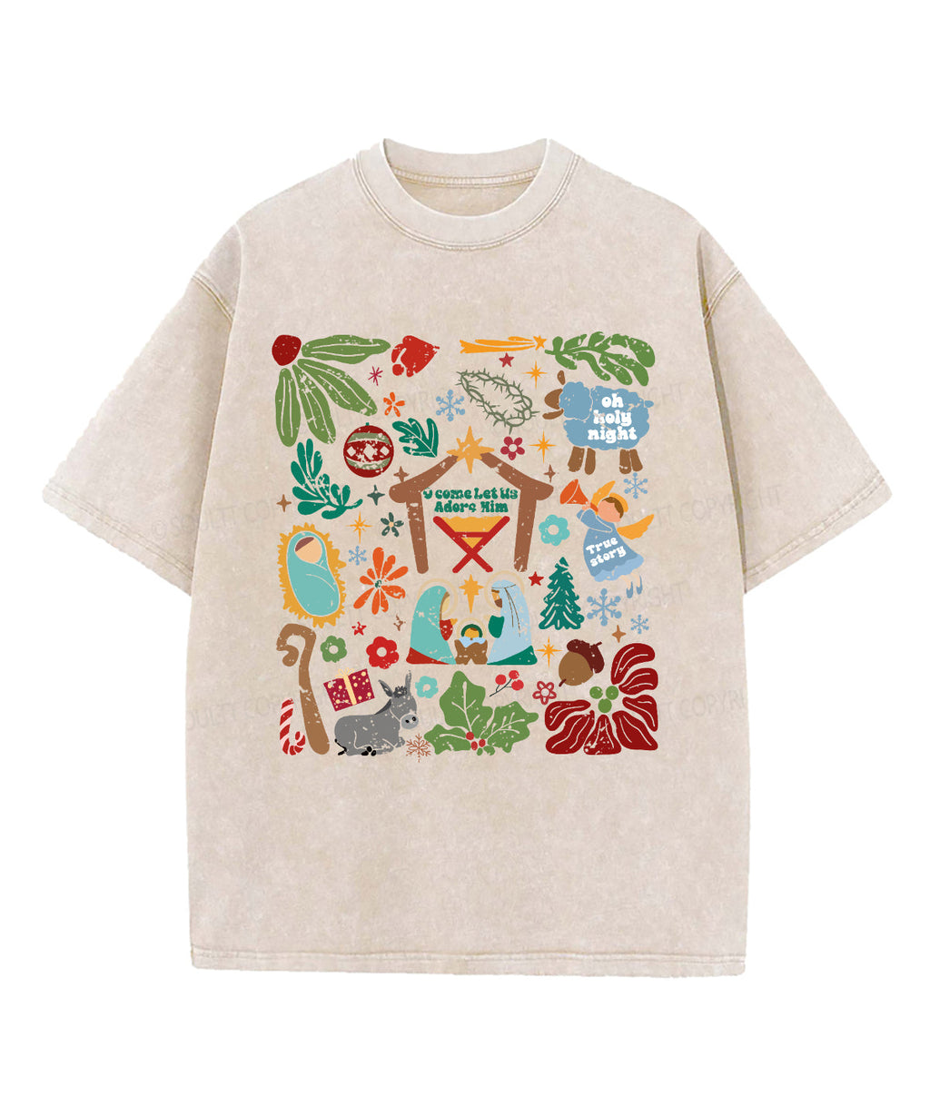 O Holy Night Washed Christian T-shirt Style001 Hoodie, Sweatshirt | CiraTrend.com (Image 1)