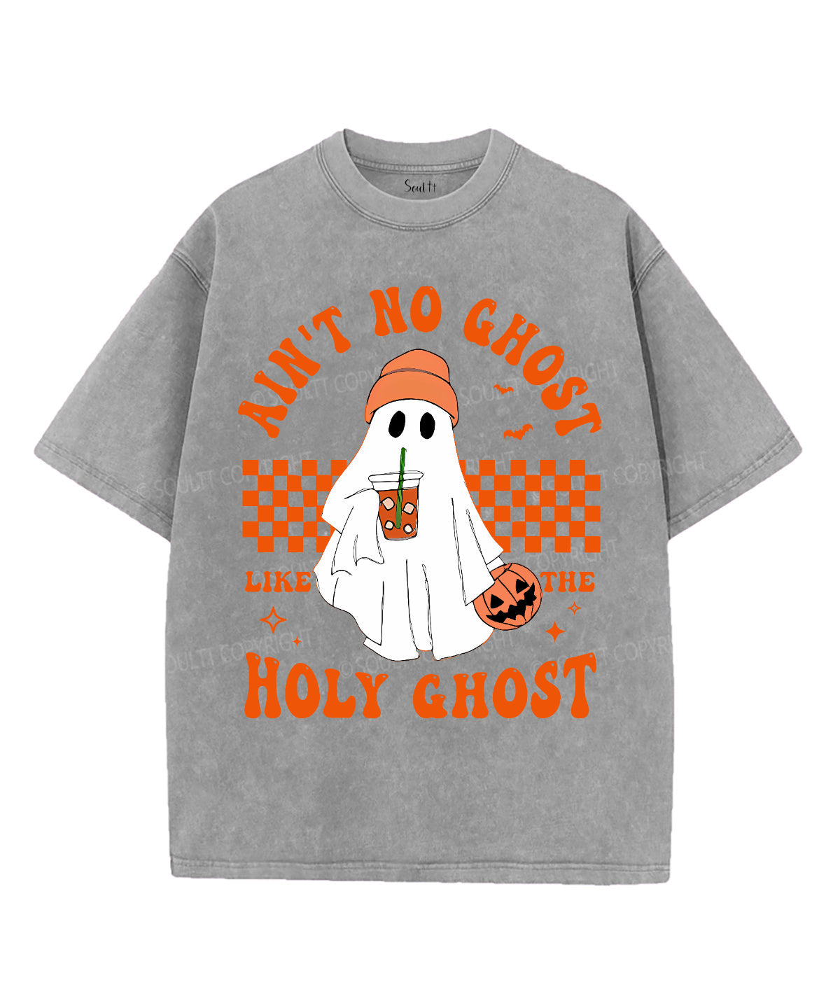 Ain't No Ghost Like The Holy Ghost Unisex Washed Christian T-shirt Hoodie, Sweatshirt | CiraTrend.com (Image 4)