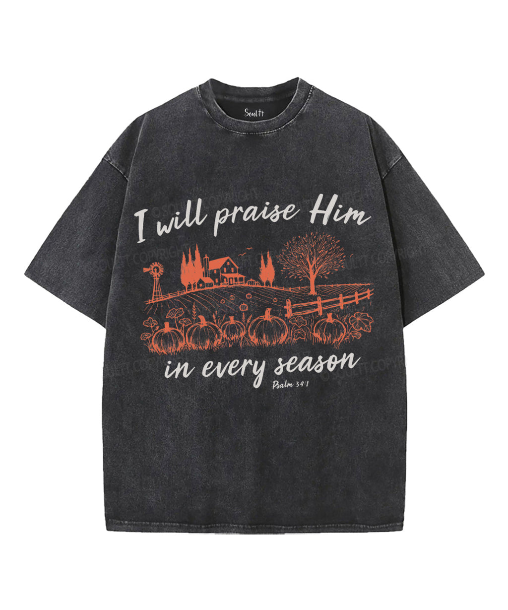 I Will Praise Him Unisex Washed Christian T-shirt Hoodie, Sweatshirt | CiraTrend.com (Image 1)