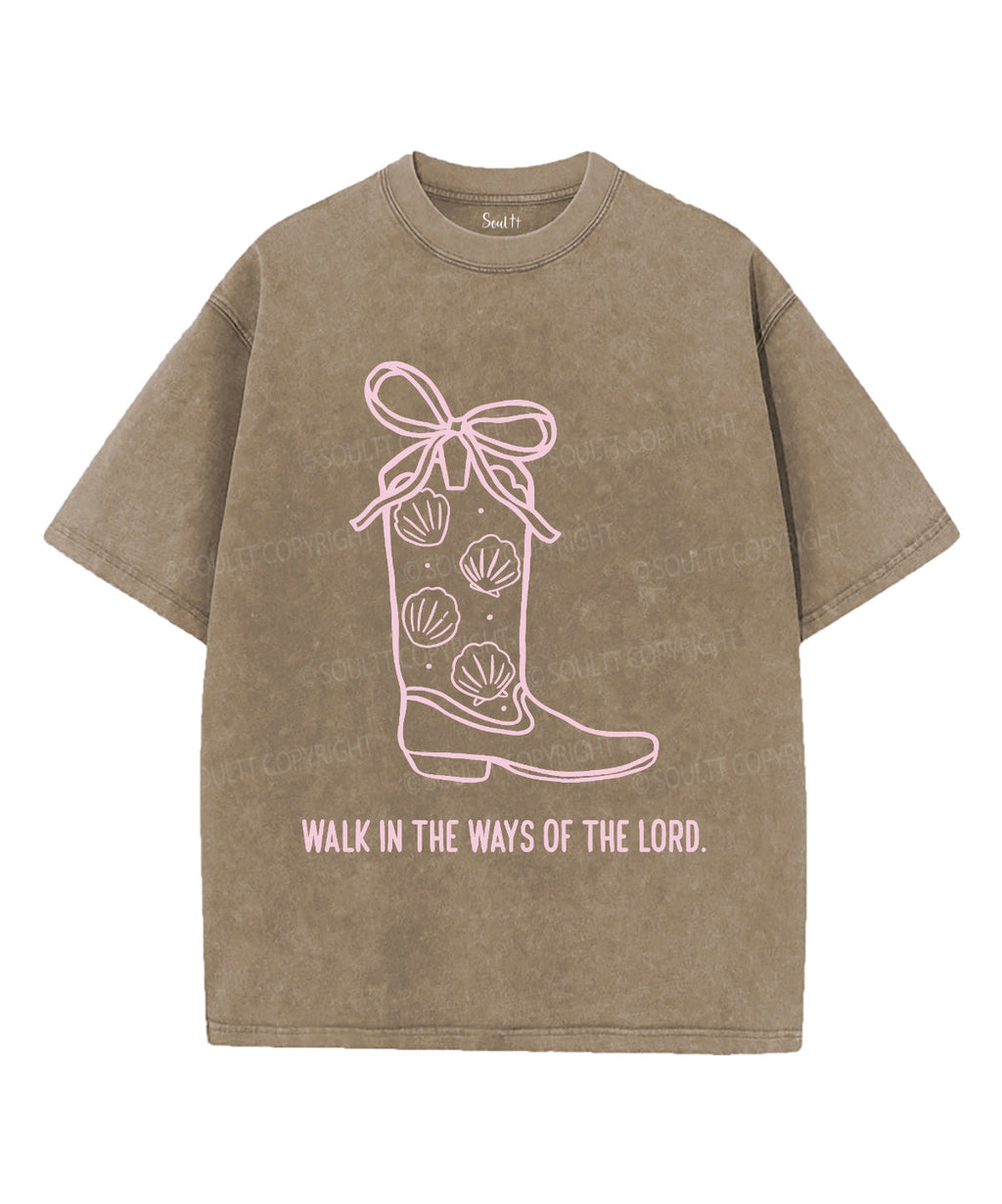 Walk In The Ways Of The Lord Unisex Washed Christian T-shirt Hoodie, Sweatshirt | CiraTrend.com (Image 5)