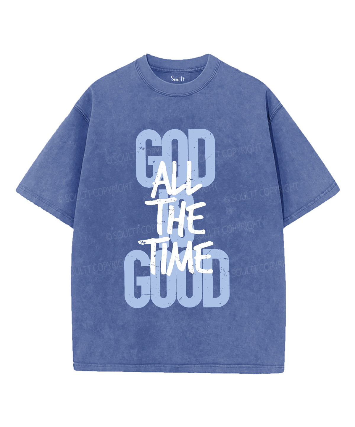 God Is Good All The Time Unisex Washed Christian T-shirt Hoodie, Sweatshirt | CiraTrend.com (Image 3)