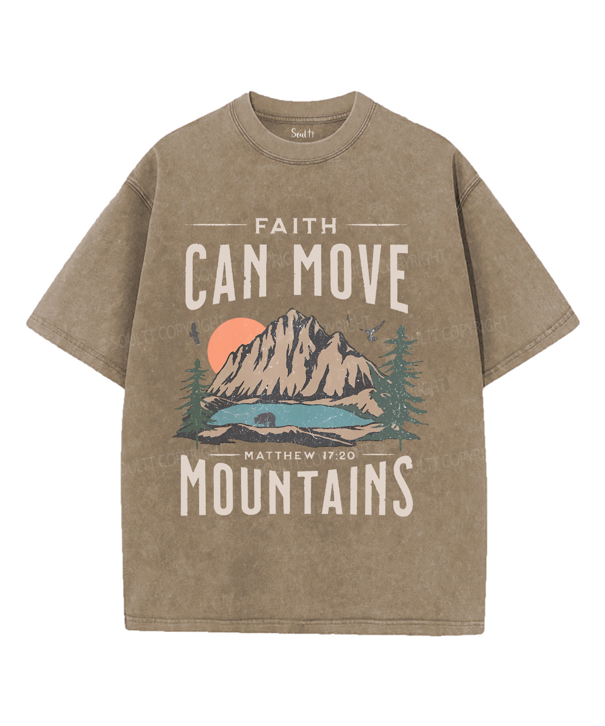 Faith Can Move Unisex Washed Christian T-shirt Style001 Hoodie, Sweatshirt | CiraTrend.com (Image 1)