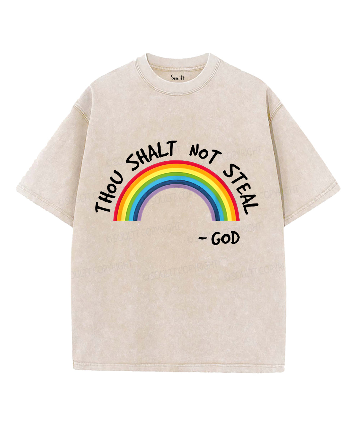 Thou Shalt Not Steal Unisex Washed Christian T-shirt Hoodie, Sweatshirt | CiraTrend.com (Image 4)